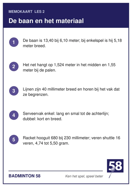 Memokaart van les 2